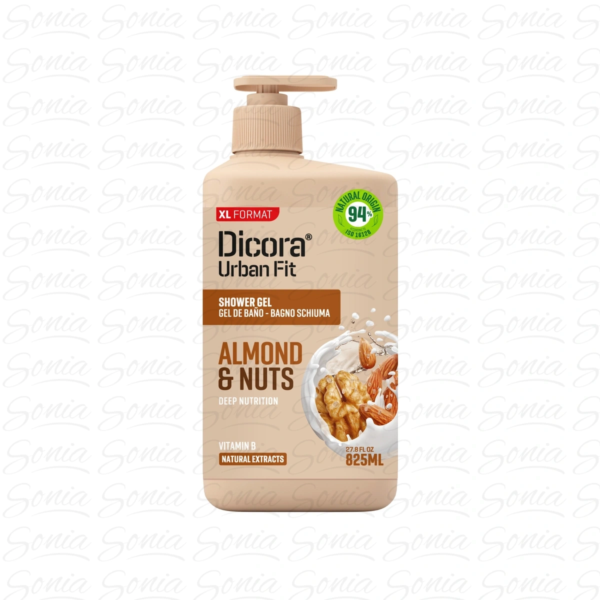 DICORA Żel pod prysznic Migdały i Orzechy włoskie 825 ml