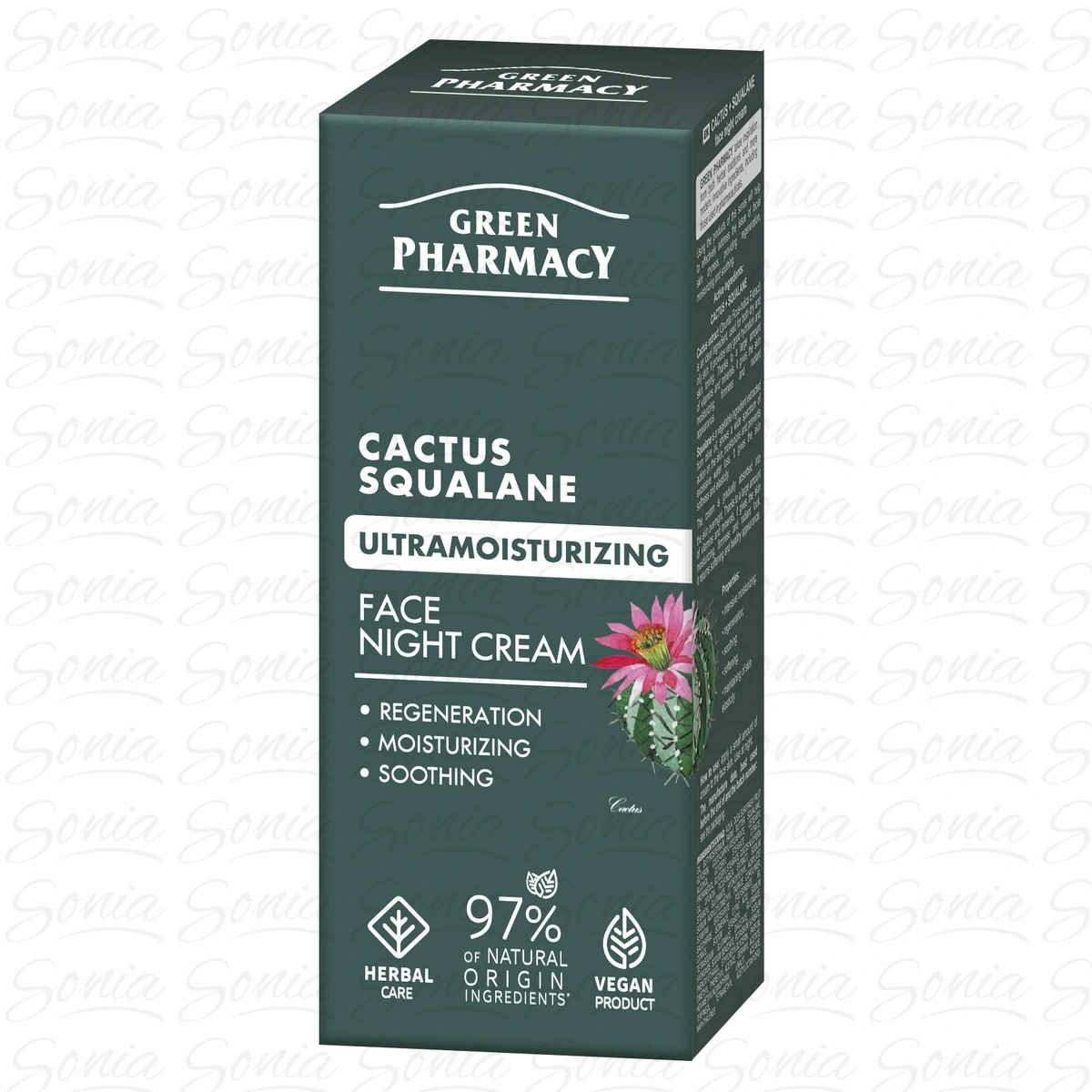 GREEN PHARMACY Kaktus + Skwalan Ultranawilżający Krem na noc 50 ml
