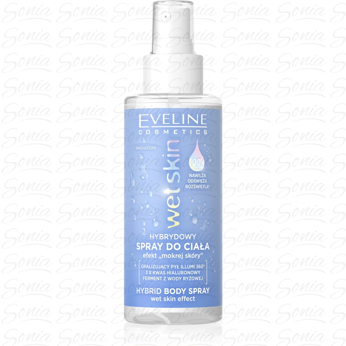 EVELINE Wet Skin Hybrydowy Spray do ciała - efekt "mokrej skóry" 150 ml