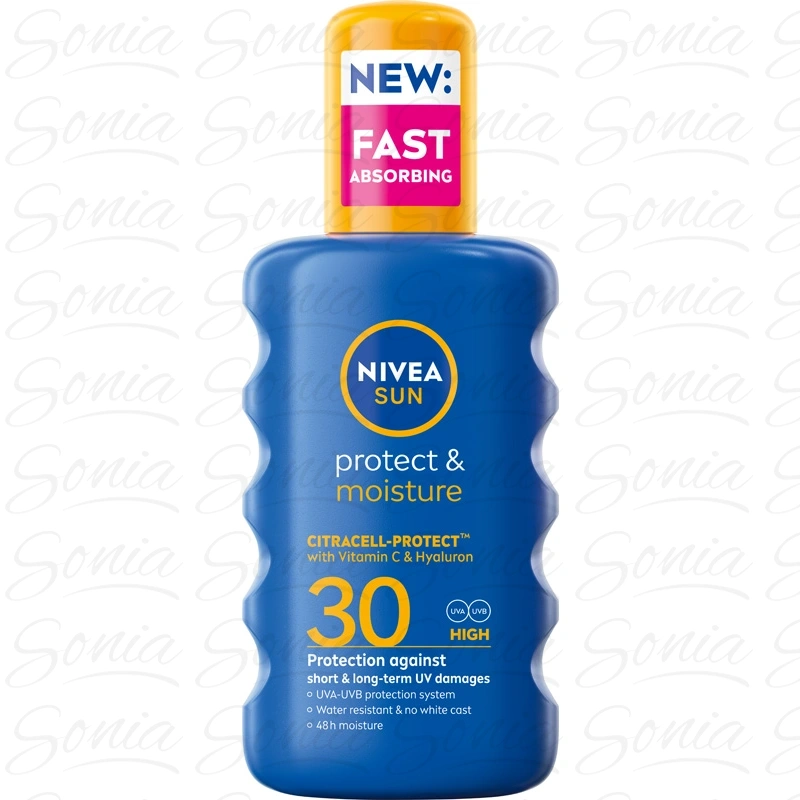 NIVEA SUN Protect & Moisture Balsam nawilżający do opalania w sprayu SPF30 200 ml