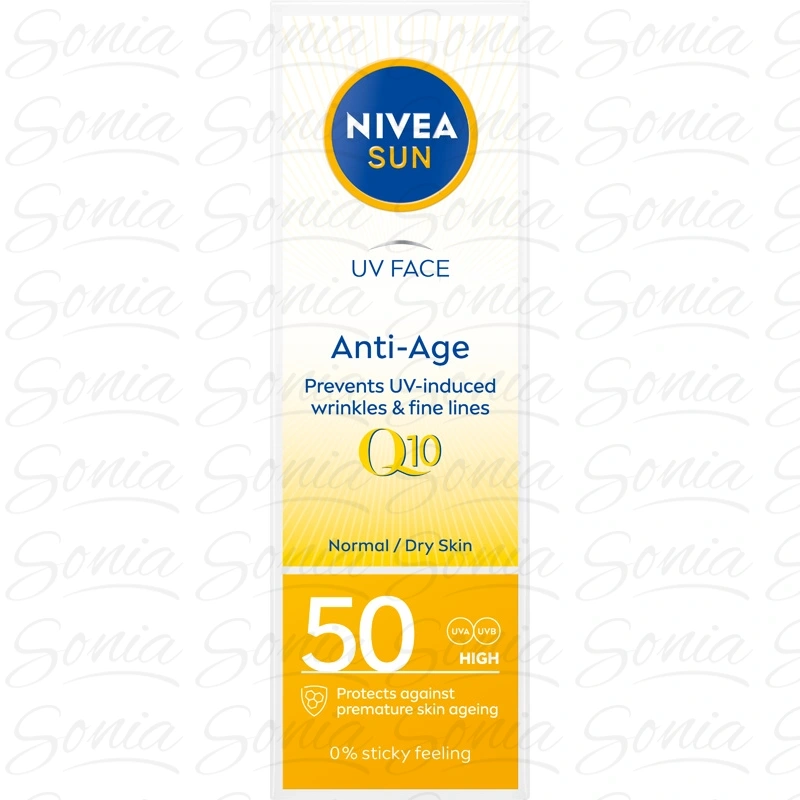 NIVEA SUN Anti-Age Q10 Przeciwsłoneczny krem do twarzy przeciw zmarszczkom SPF50 50 ml