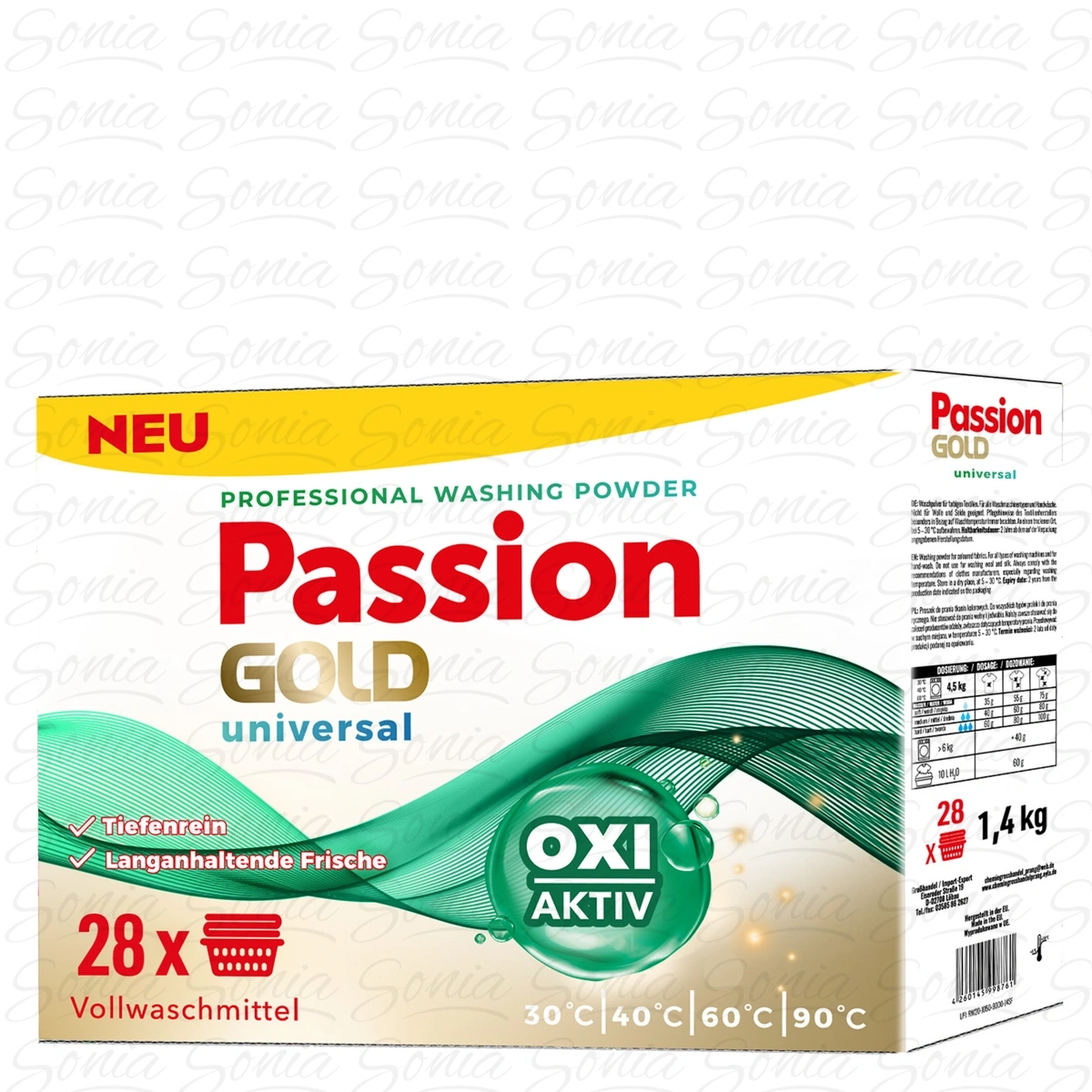 PASSION GOLD Professional Proszek do prania Uniwersalny 1.4 kg