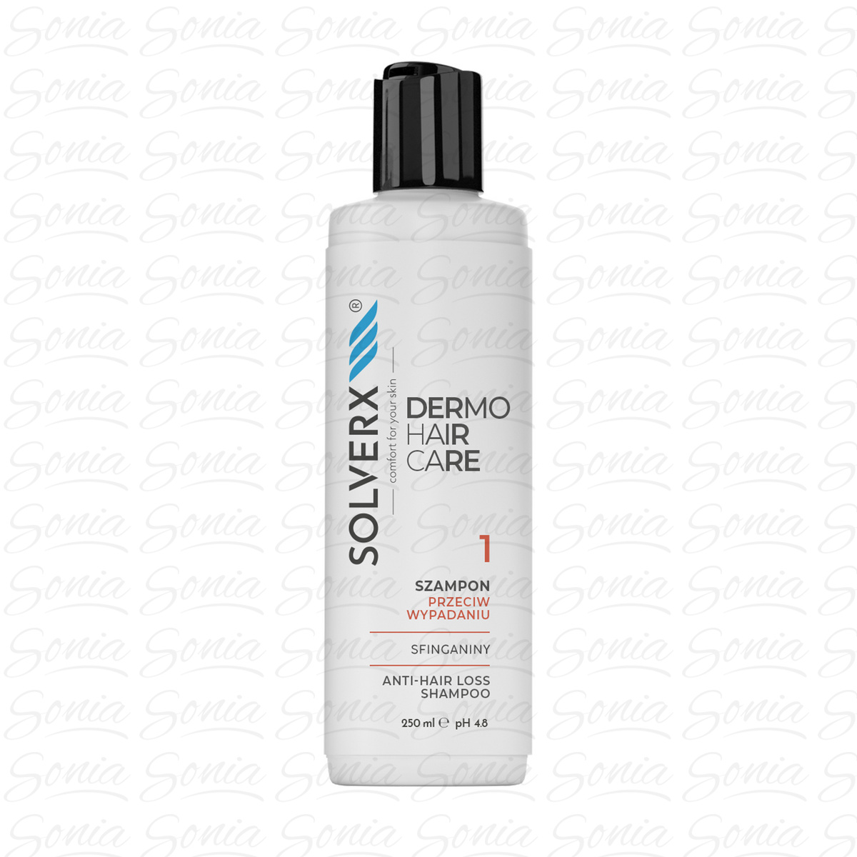 SOLVERX Dermo Hair Szampon przeciw wypadaniu włosów Sfinganiny 250 ml