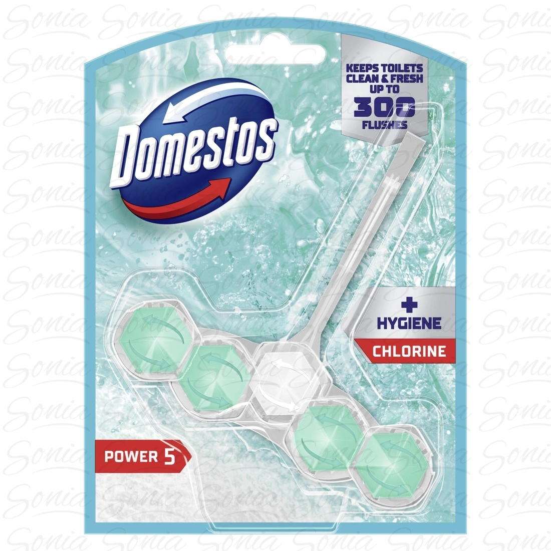 DOMESTOS Power 5 Chlorine Kostka do WC wybielająca 1 x 50 g