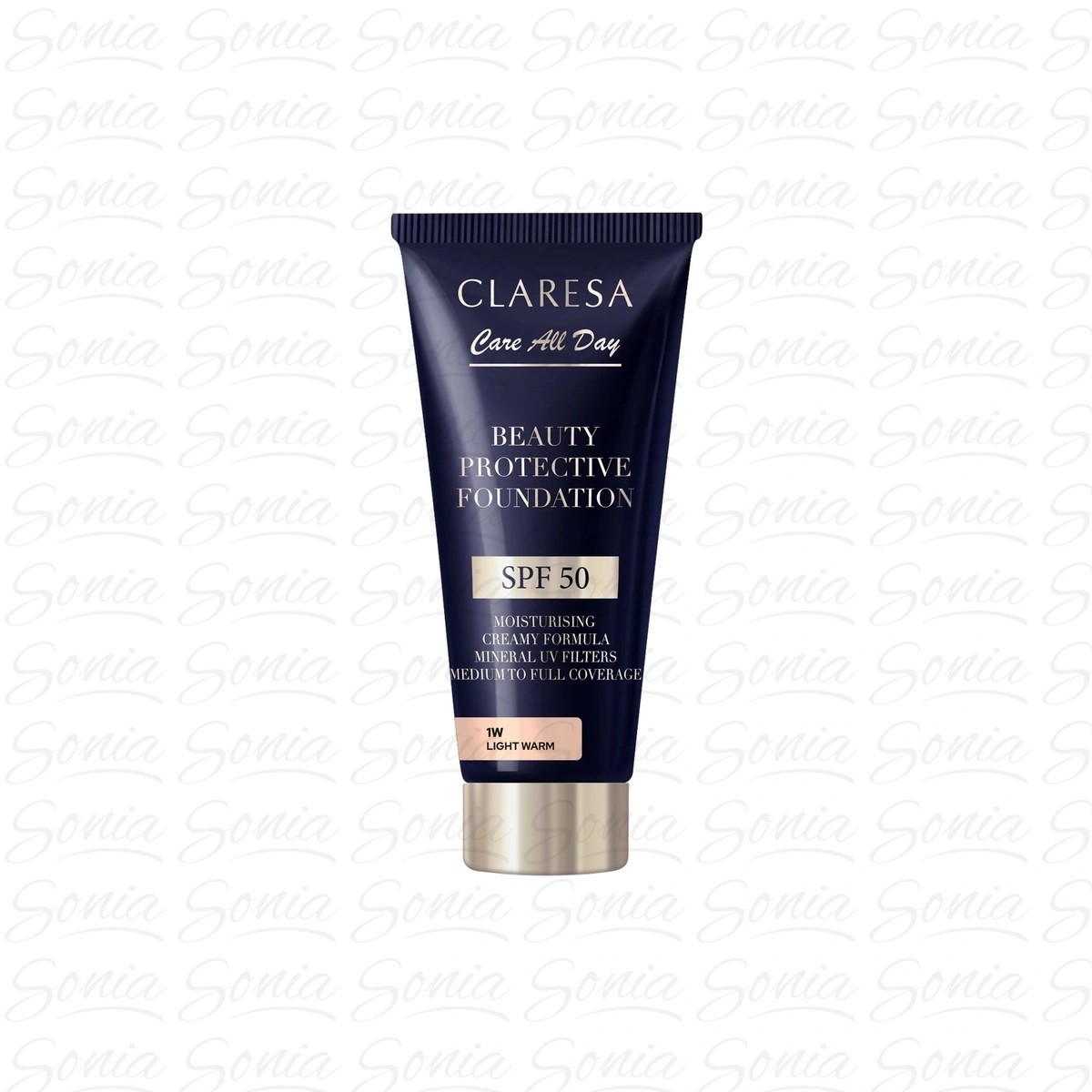 CLARESA Beauty Protective Foundation Nawilżający podkład z filtrem SPF 50 1W Light Warm 30 ml