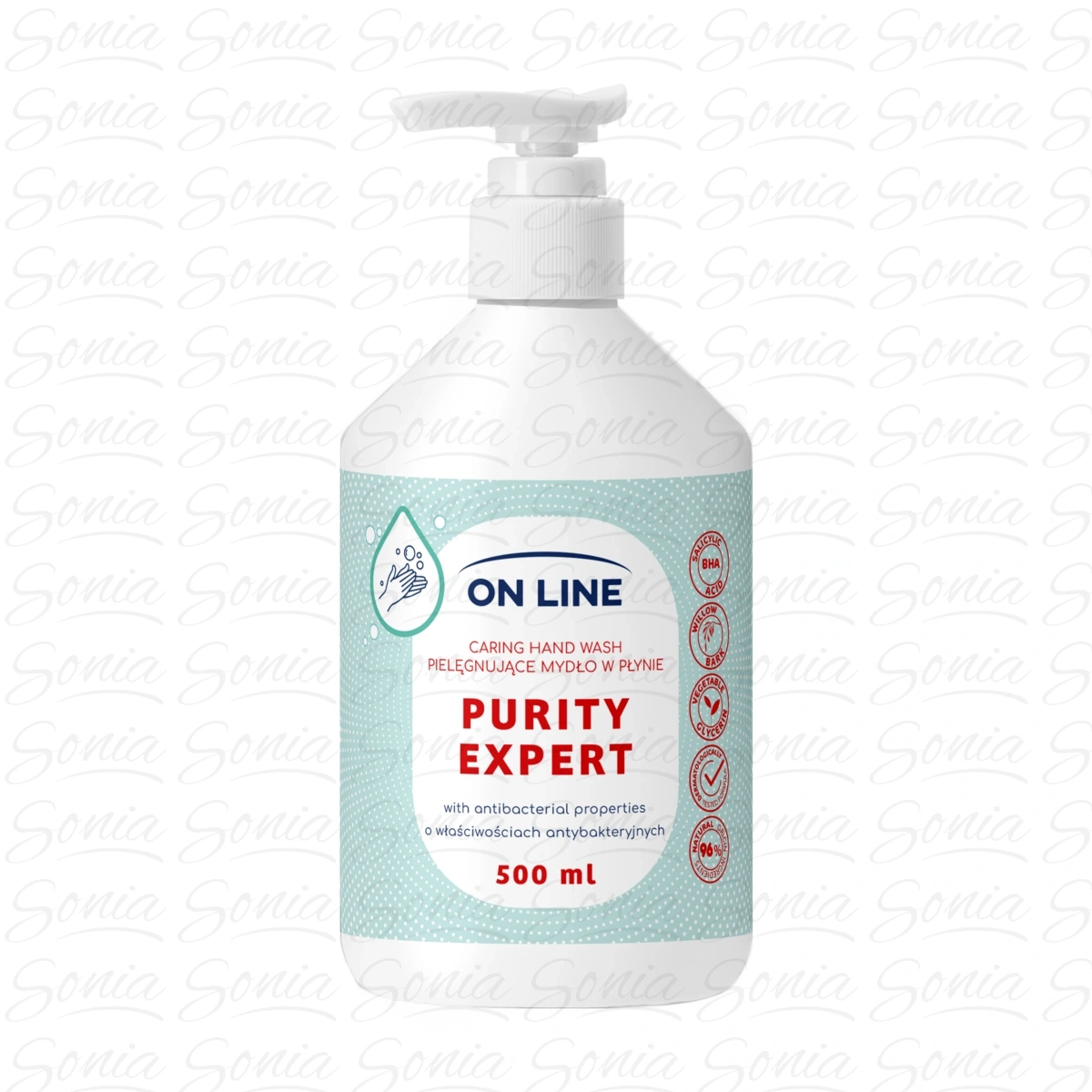 ON LINE Purity Expert Pielęgnujące mydło w płynie Antybakteryjne 500 ml