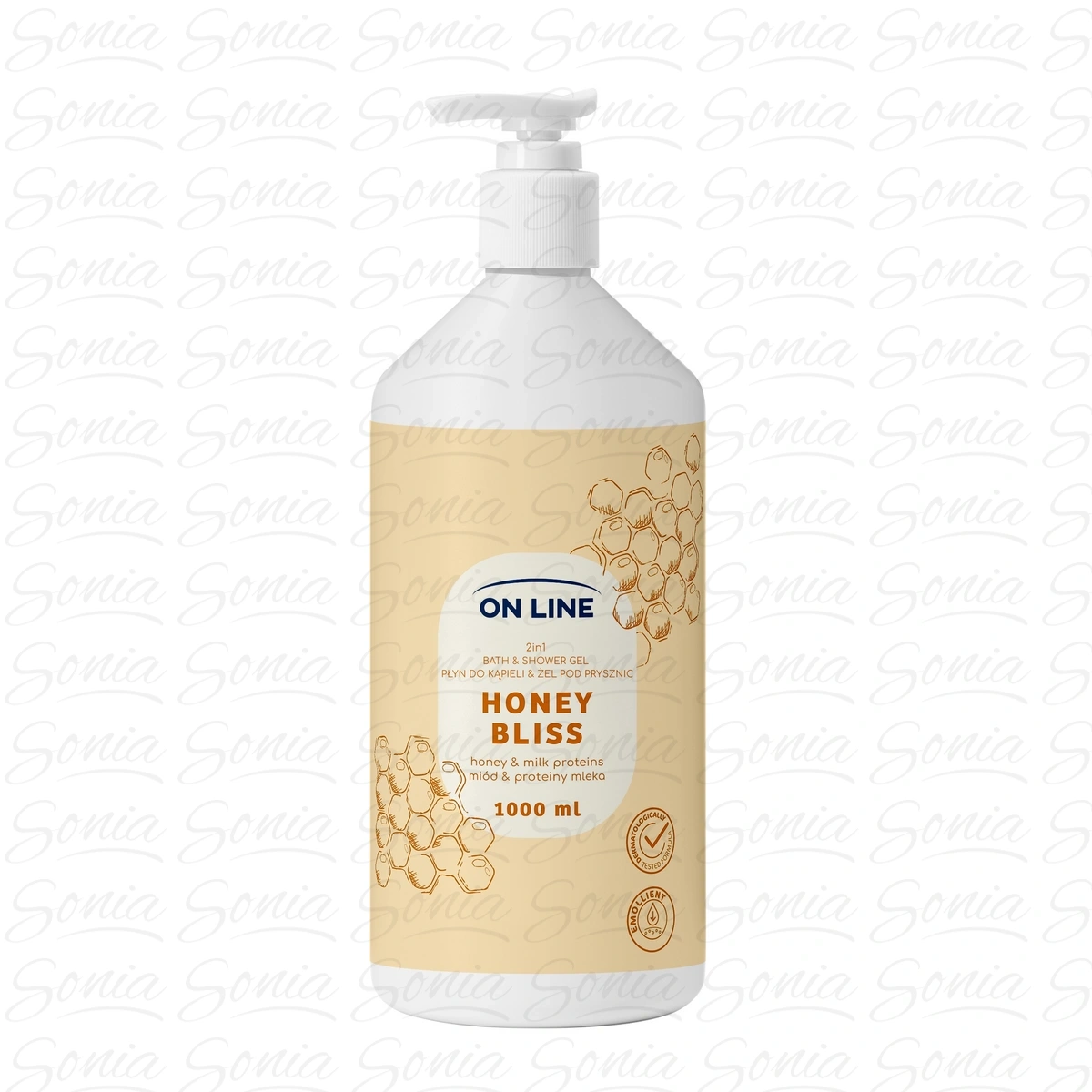 ON LINE Płyn do kąpieli i żel pod prysznic 2w1 Honey Bliss 1000 ml