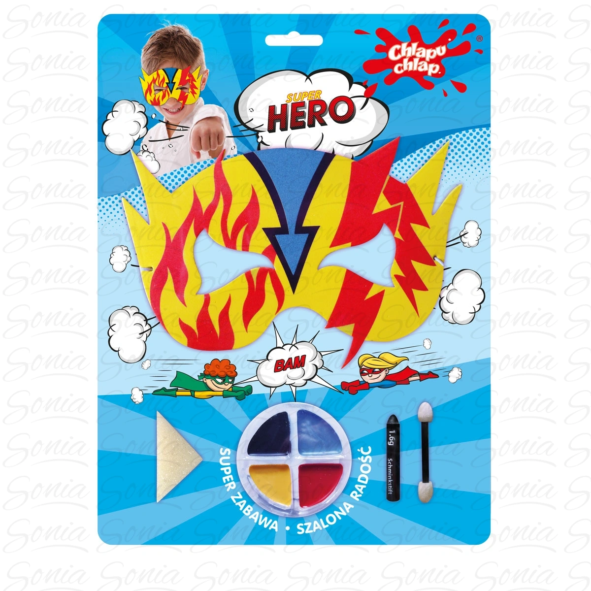 CHLAPU CHLAP ZESTAW do kreatywnej zabawy - Maska SUPER HERO