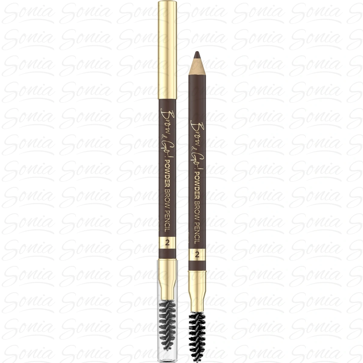 EVELINE Brow & Go Pudrowa Kredka do brwi nr 02