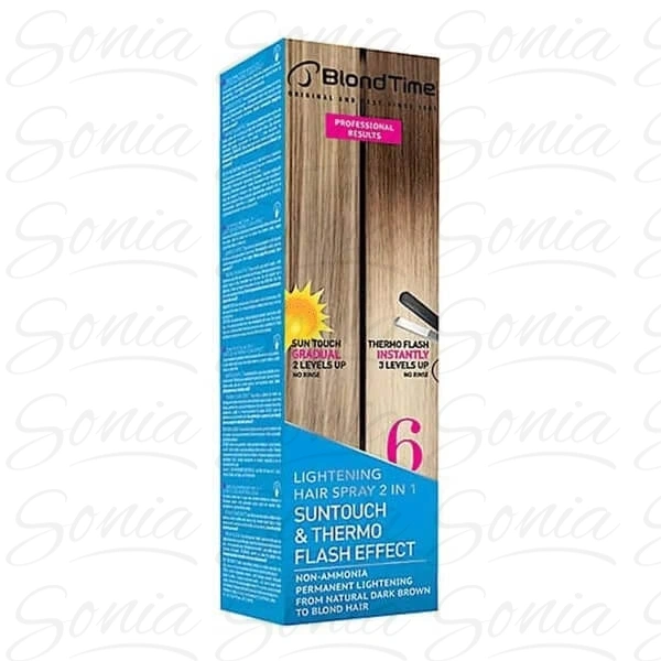 BLOND TIME 6 Rozjaśniacz do włosów 2 w 1 w sprayu - z efektem termoochrony i ochrony UV  200 ml