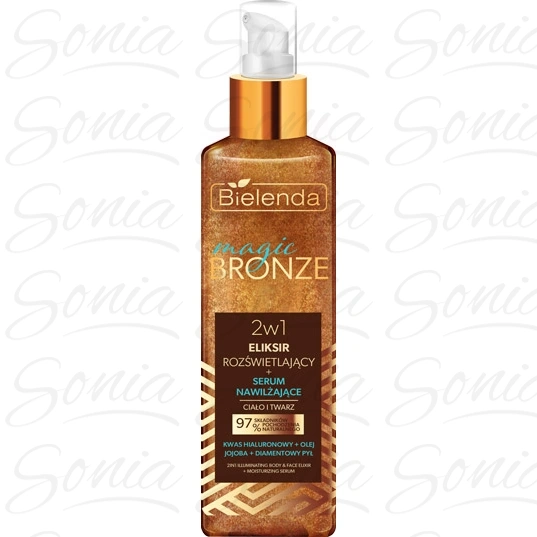BIELENDA Magic Bronze Eliksir rozświetlający + Serum nawilżające 2w1 do twarzy i ciała 150 ml