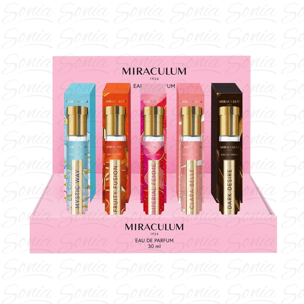 MIRACULUM Zestaw perfumetki 1 SWEET ADDICTION 5 x 6 sztuk + 5 testerów