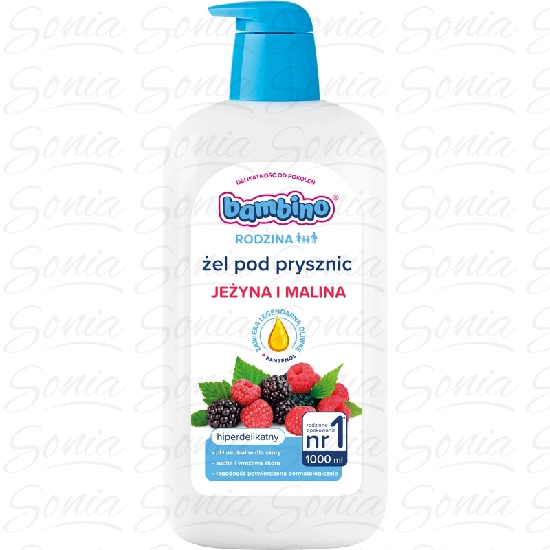 BAMBINO Rodzina Żel pod prysznic Jeżyna i Malina 1000 ml
