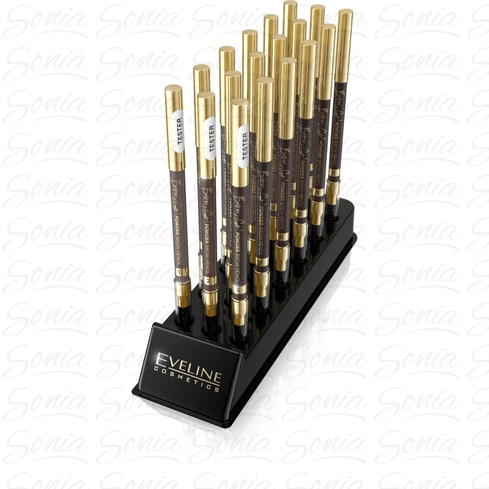 EVELINE Zestaw Kredki pudrowe do brwi 15/3