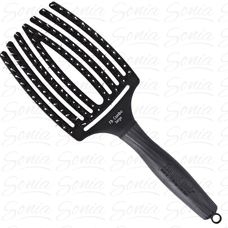 OLIVIA GARDEN Fingerbrush Combo Szczotka do rozczesywania włosów Large Black 1szt 5414343006530