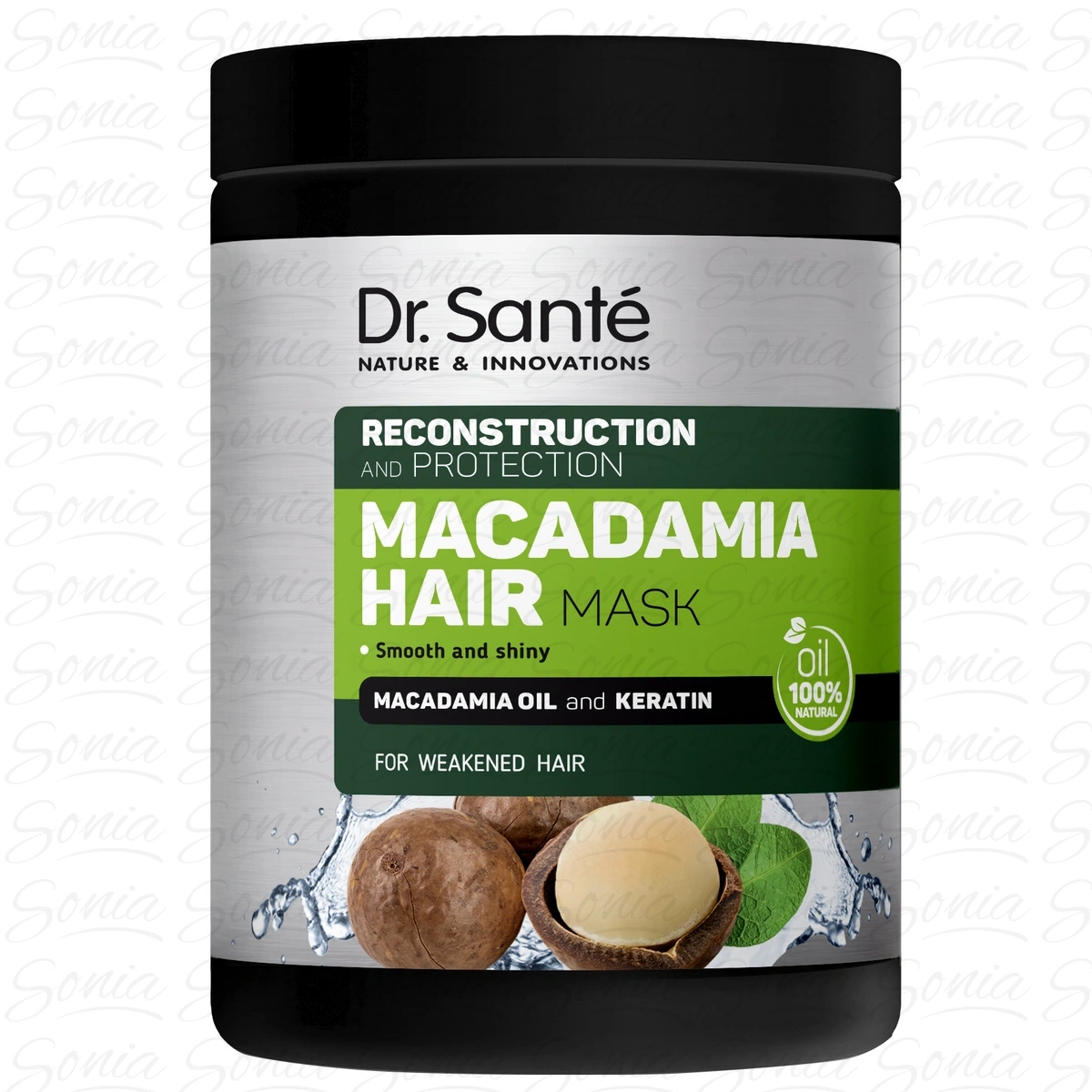 DR. SANTE Macadamia Hair Maska regenerująca do włosów z Olejem makadamia i Keratyną 1000 ml