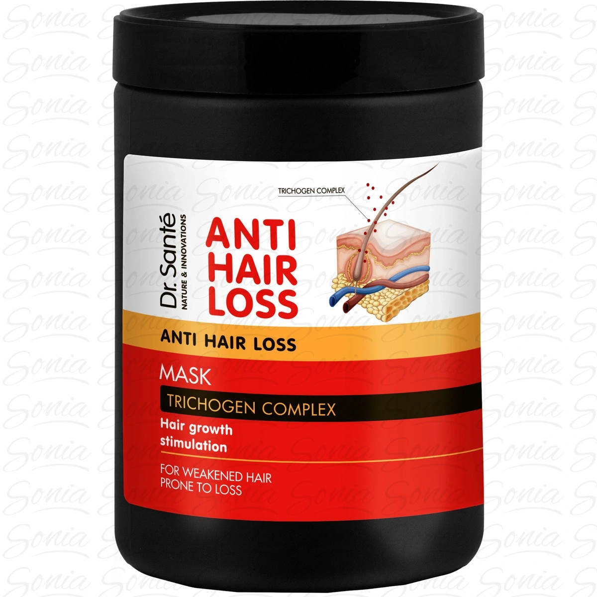 DR. SANTE Anti Hair Loss Maska przeciw wypadaniu włosów Trichogen Complex 1000 ml