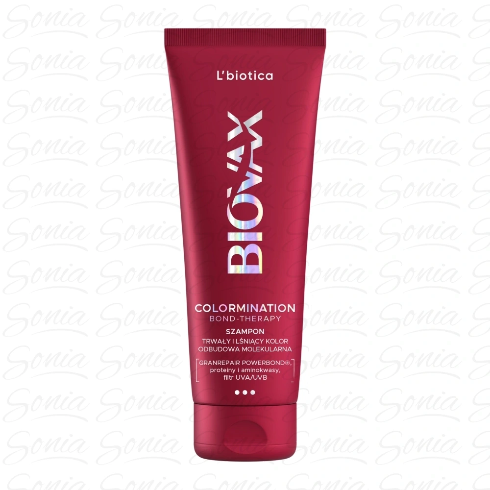 L'BIOTICA Biovax Colormination Bond Therapy Szampon odbudowujący do włosów farbowanych 200 ml