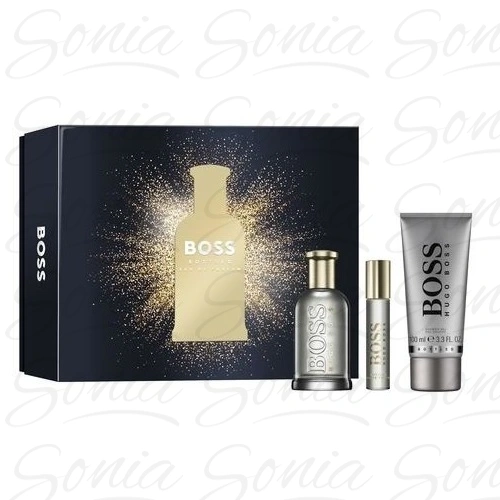 HUGO BOSS Bottled Zestaw prezentowy dla mężczyzn (Woda perfumowana 100ml + Woda perfumowana 10ml + Żel pod prysznic 100ml)