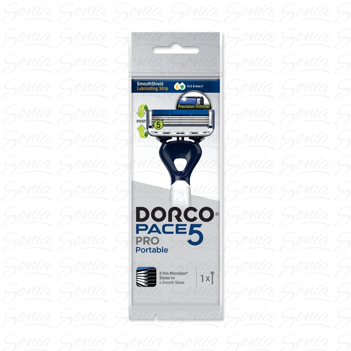 DORCO Pace 5 Pro Maszynka do golenia męska jednoczęściowa - 1 szt (5 ostrzy + trymer)