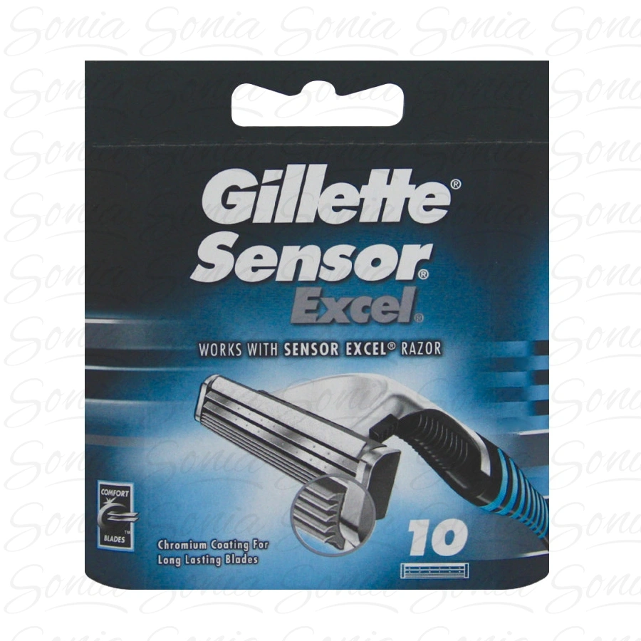 GILLETTE Sensor Excel Ostrza wkłady wymienne do maszynki do golenia dla mężczyzn 1 op. - 10 szt.