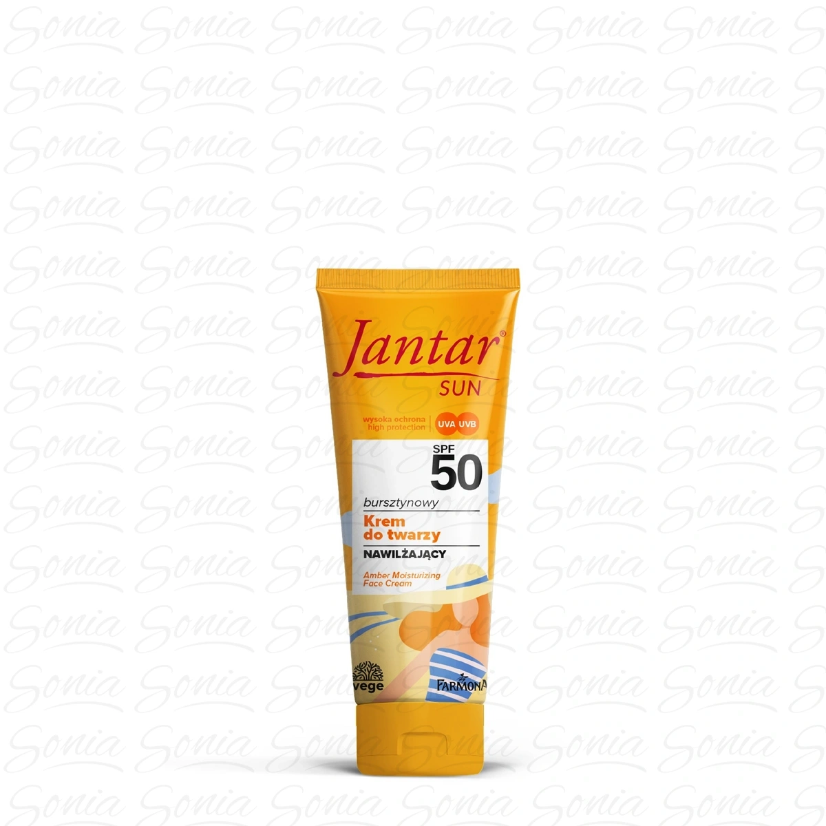 FARMONA Jantar Sun Bursztynowy Krem do twarzy - nawilżający SPF50 50ml 5900117976517