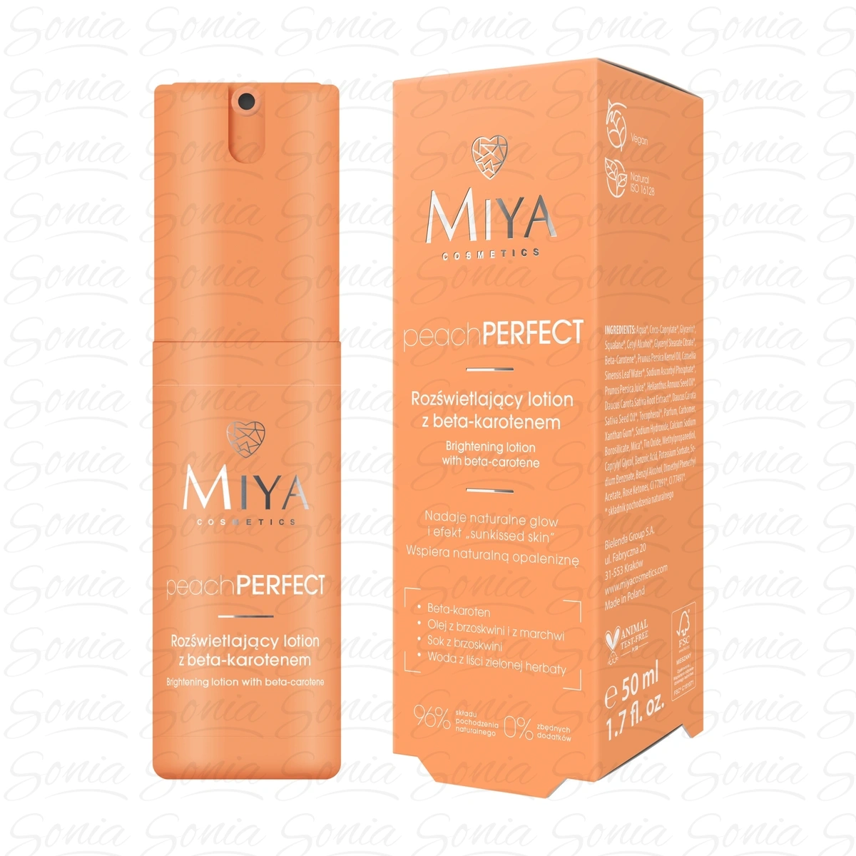 MIYA peachPERFECT Rozświetlający Lotion z beta-karotenem 50 ml
