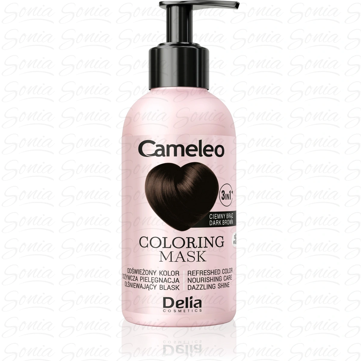 DELIA Cameleo Maska koloryzująca do włosów 3w1 Ciemny brąz 120 ml