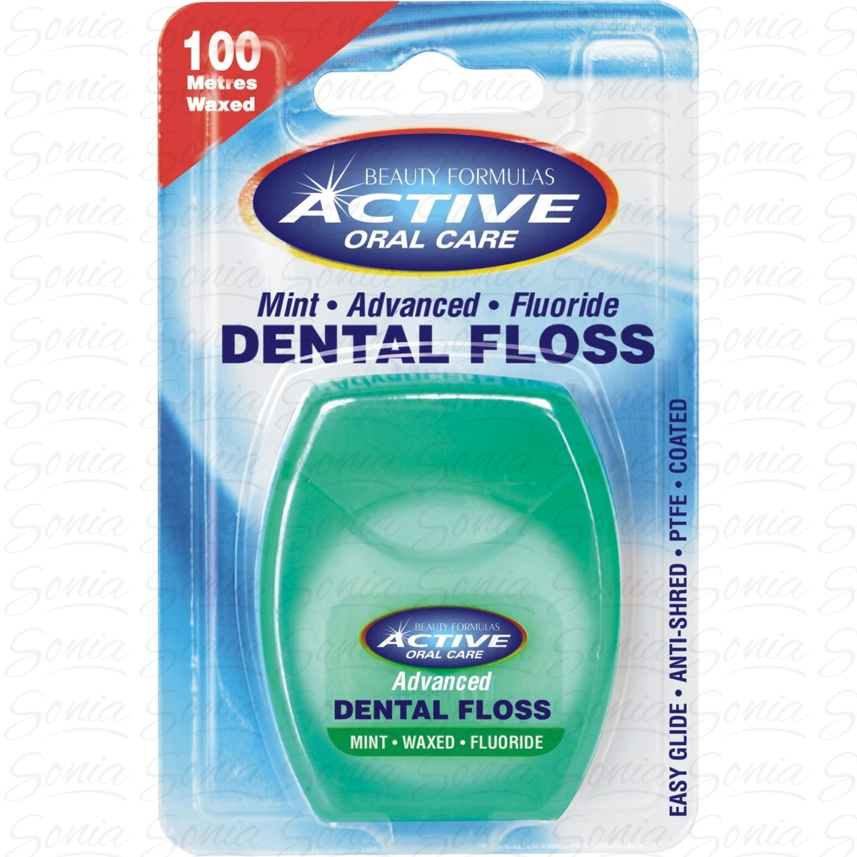 Beauty Formulas Active Oral Care Nić dentystyczna udoskonalona miętowa woskowana z fluorem 5012251002035