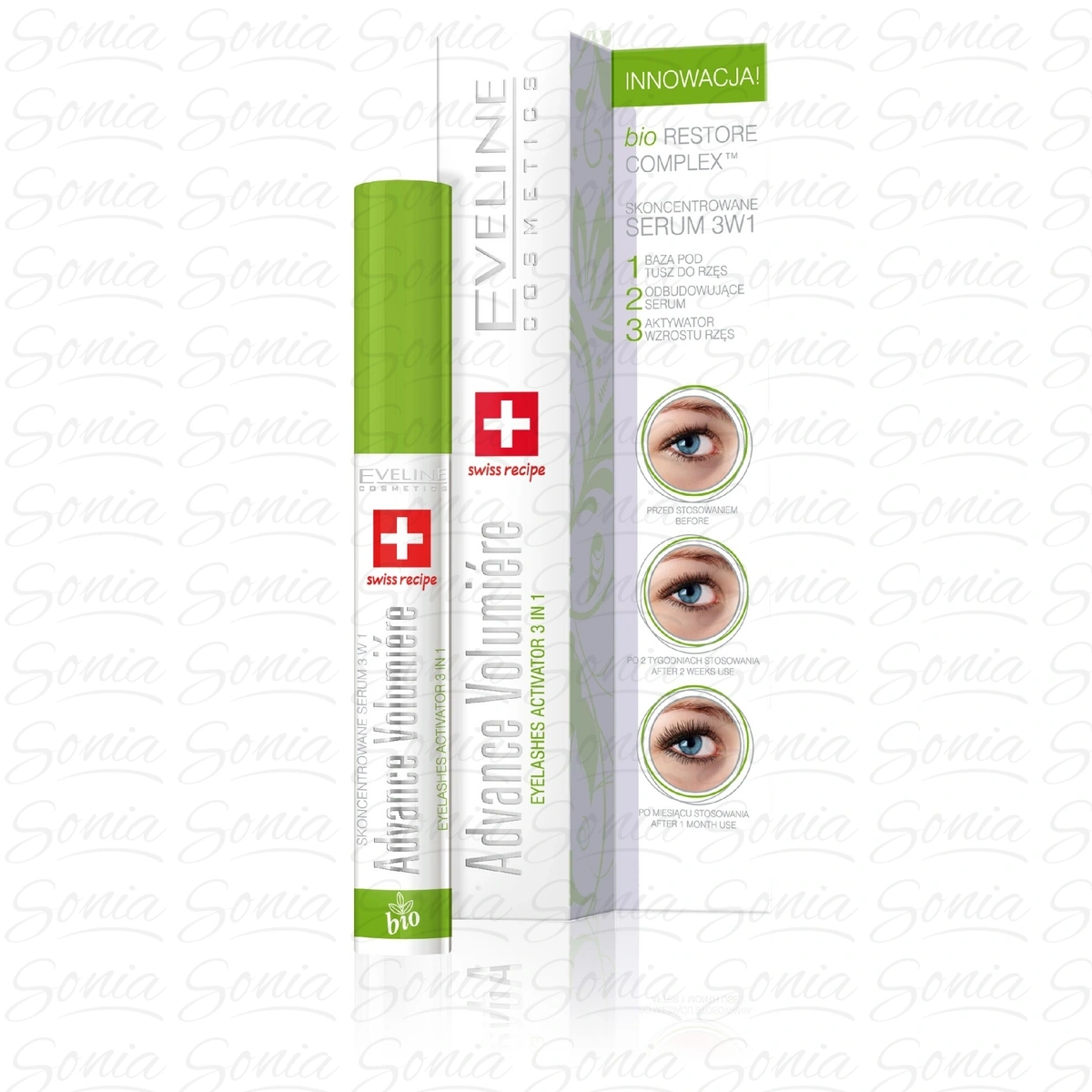 Eveline Advance Volumiere Odżywka do rzęs 3w1  10ml 5907609337559