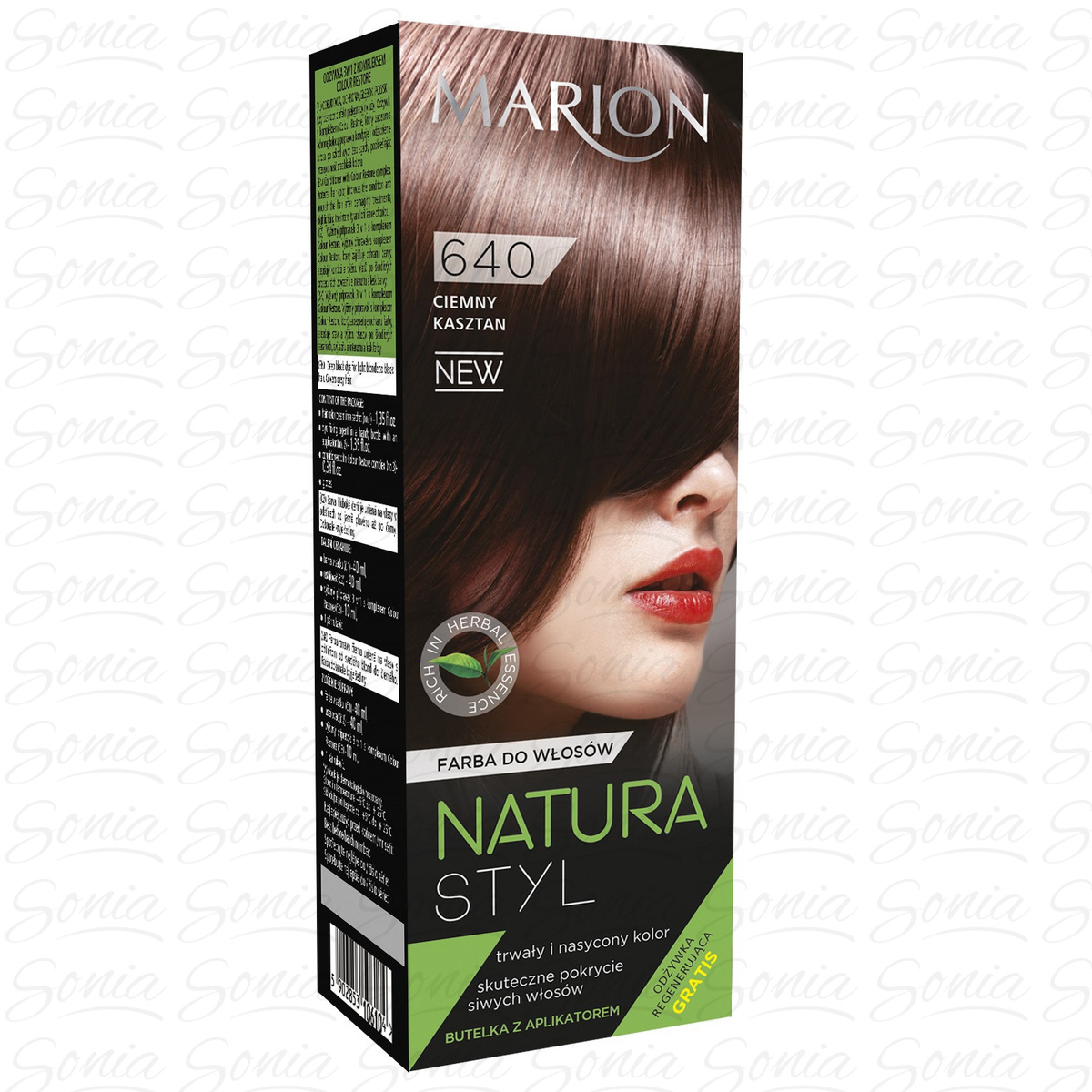 Marion Farba do włosów Natura Styl nr 640 ciemny kasztan 5902853106401