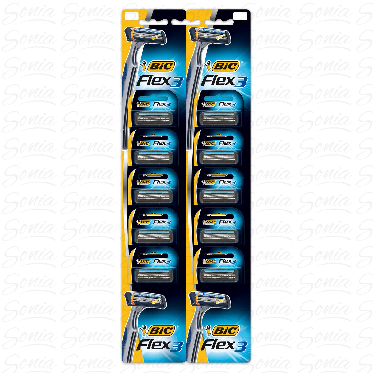 Bic Maszynka do golenia BIC Flex 03 na taśmie 10szt 3086123325449