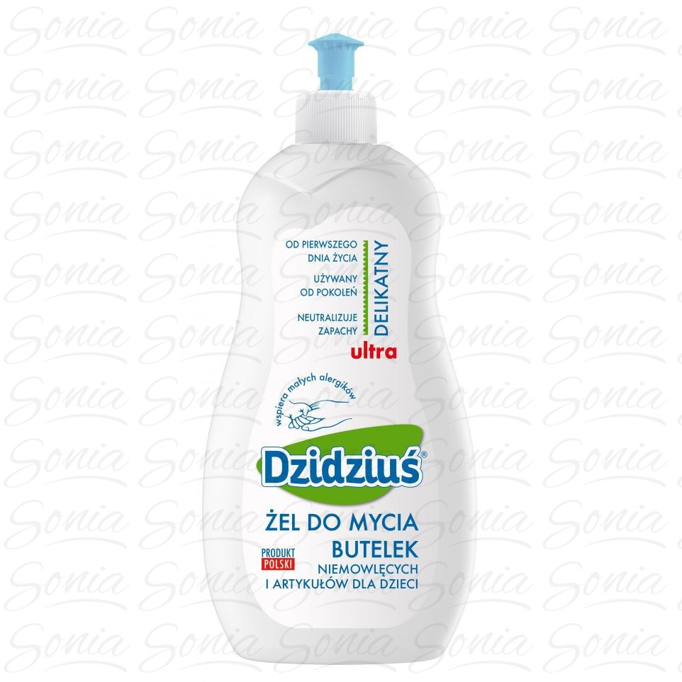 Dzidziuś Żel do mycia butelek niemowlęcych hipoalergiczny 500ml 5900133010769