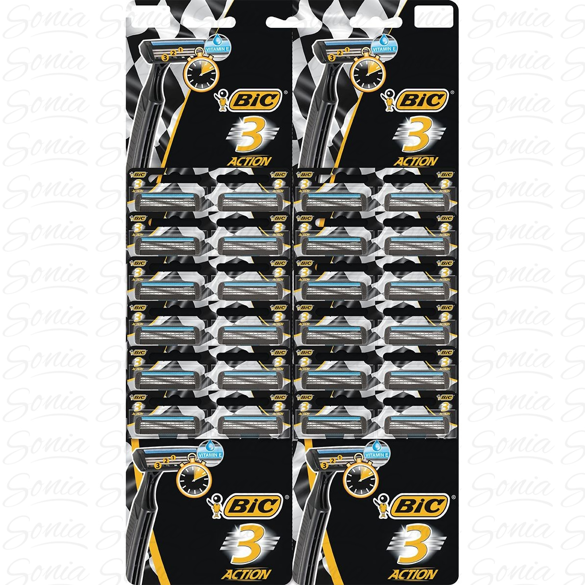 Bic Maszynka do golenia BIC 3 Action karta 24 szt 3086123356573