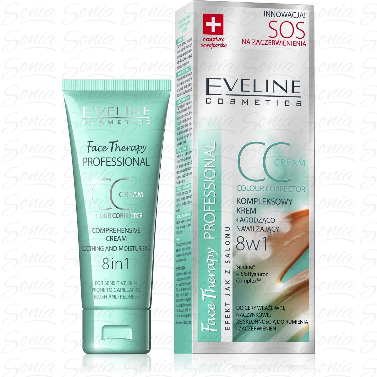 Eveline Face Therapy SOS Krem CC 8w1 na zaczerwienienia  30ml 5907609394453