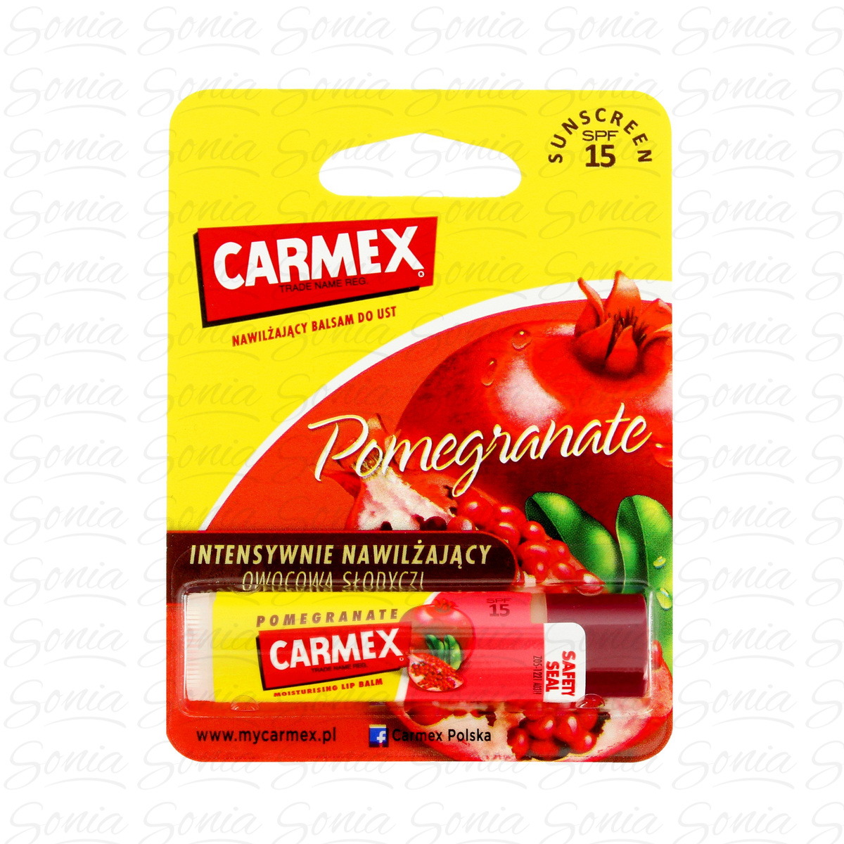 Carmex Pomadka ochronna w sztyfcie Granat  4,25g 083078005696
