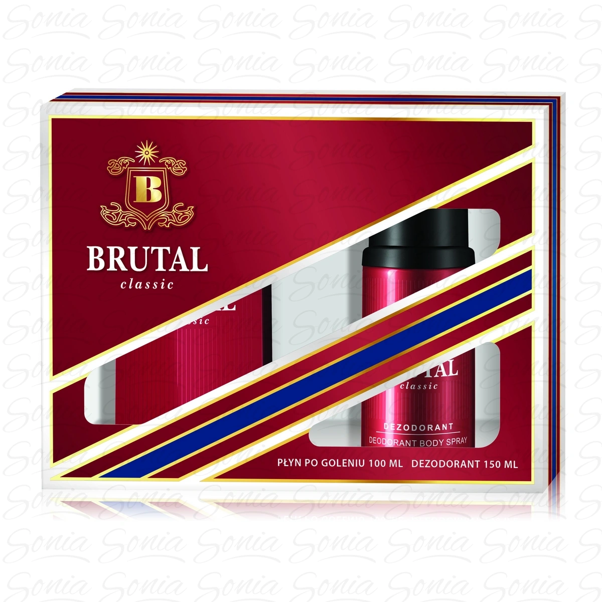 Brutal Classic Zestaw prezentowy (Płyn po goleniu 100ml + Dezodorant spray 150ml) 5901832061885