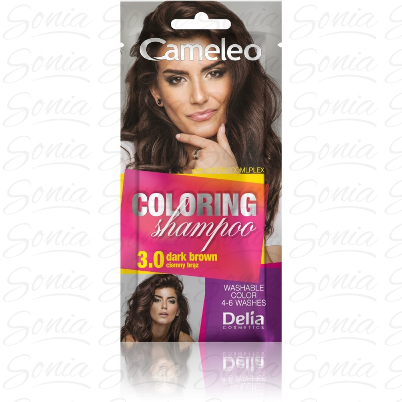 Delia Cosmetics Cameleo Szampon koloryzujący 3.0 ciemny brąz 5906750890272