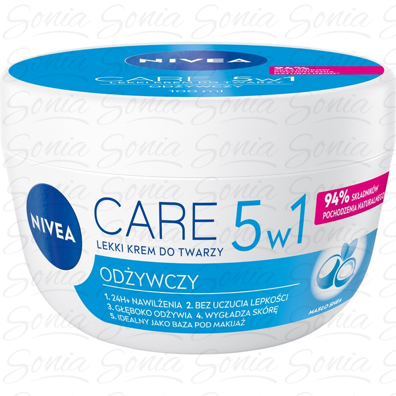 Nivea Care Lekki krem odżywczy dla każdej cery  100ml 42269885