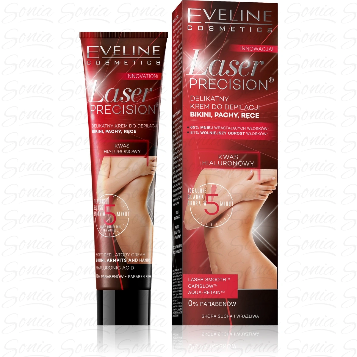 Eveline Laser Precision Krem do depilacji bikini,pach i rąk 5-minutowy  125ml 5901761916997