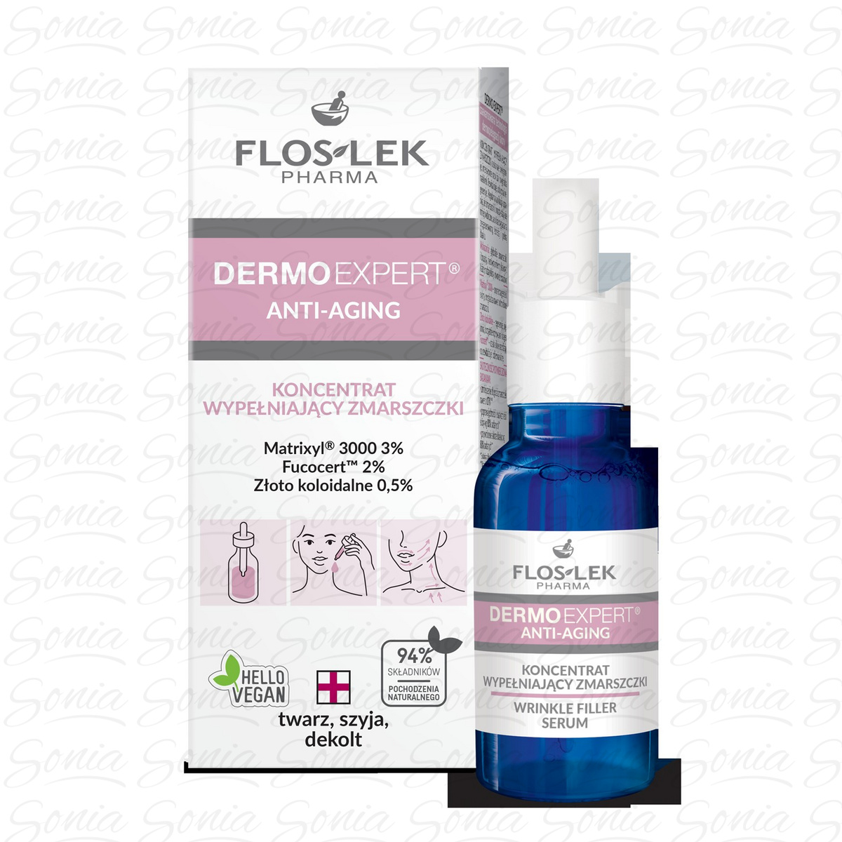 Floslek DERMO EXPERT® ANTI-AGING Koncentrat wypełniający zmarszczki 30 ml 5905043005232