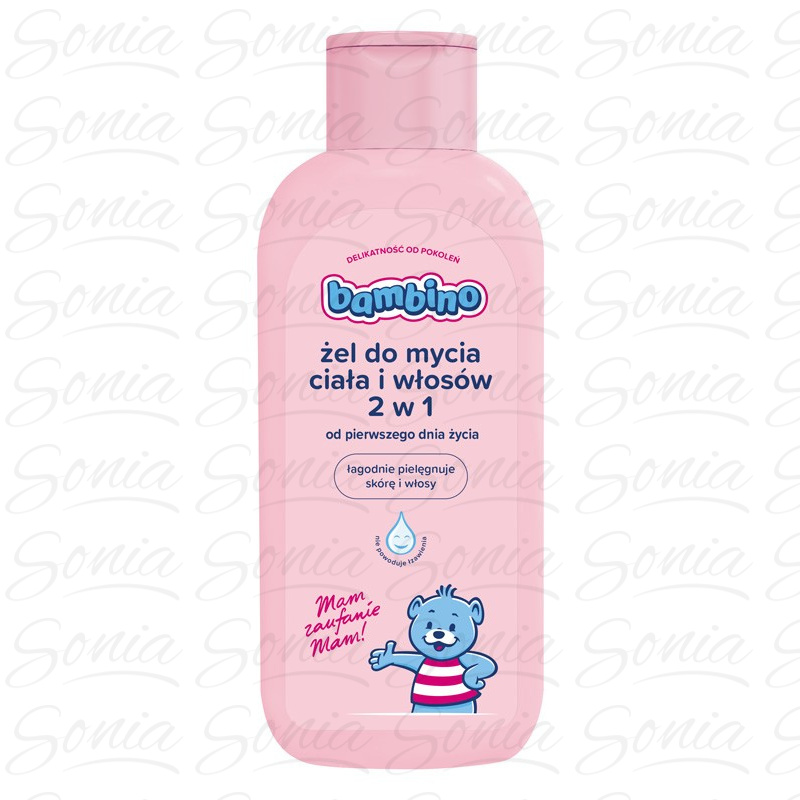 BAMBINO Żel do mycia ciała i włosów 2w1 dla Dzieci i Niemowląt  400 ml 5900017040325