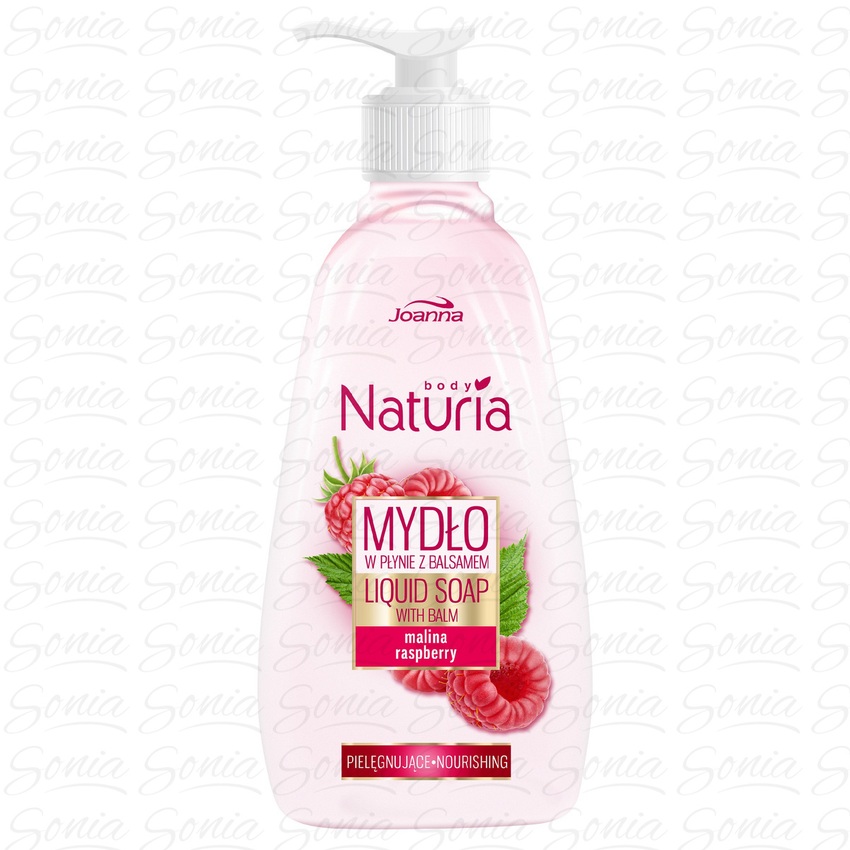 Joanna Naturia Body Mydło w płynie z balsamem Malina  500ml 5901018014766