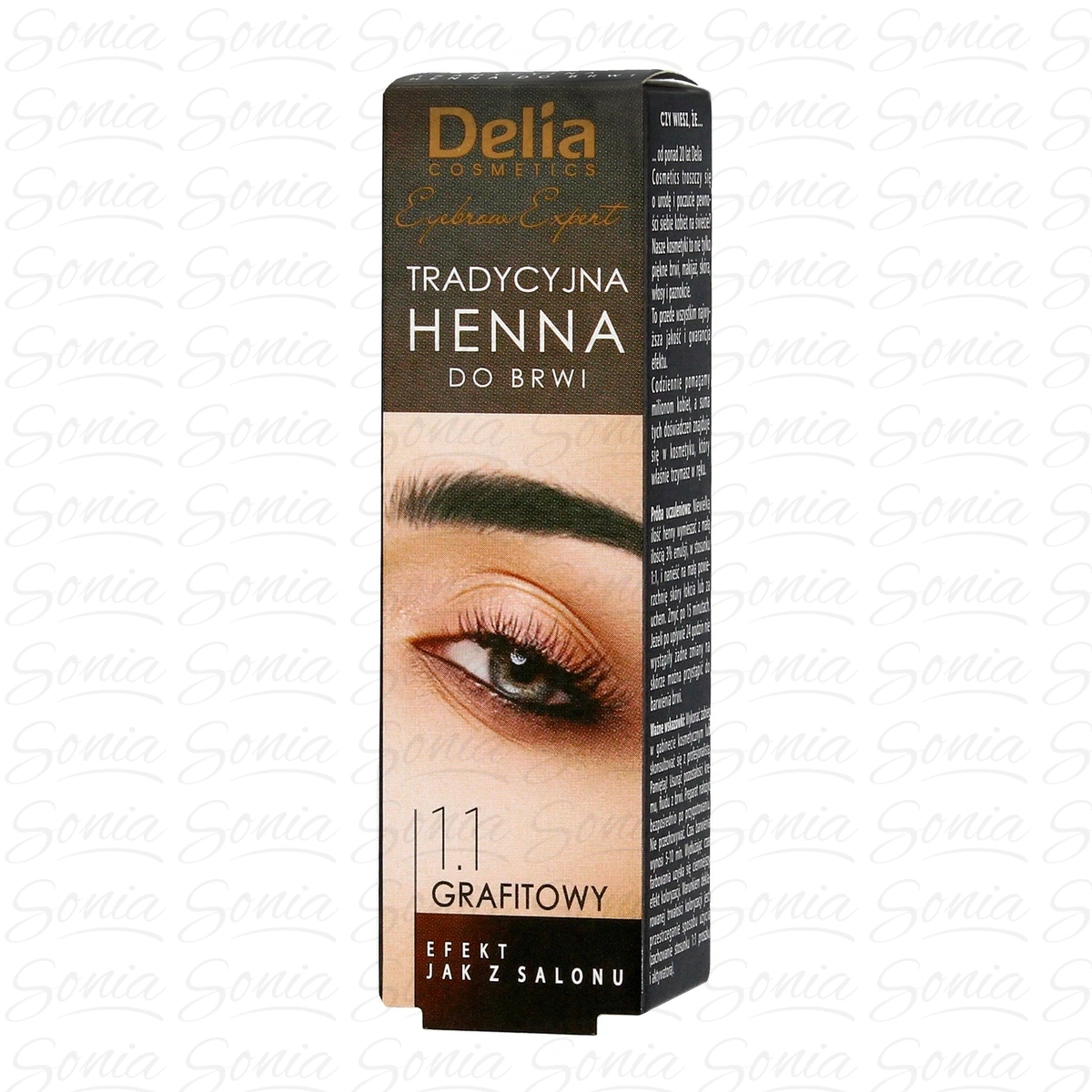DELIA COSMETICS Henna do brwi - tradycyjna 2g, kolory 5906750813059