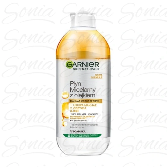 Garnier Essentials Płyn micelarny z olejkiem arganowym dwufazowy  400ml 3600541744561