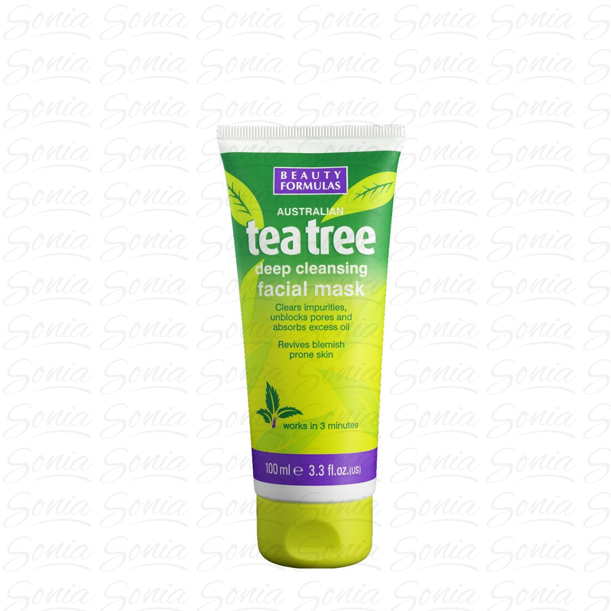 Beauty Formulas Tea Tree Maska glinkowa głęboko oczyszczająca  100ml 5012251010429