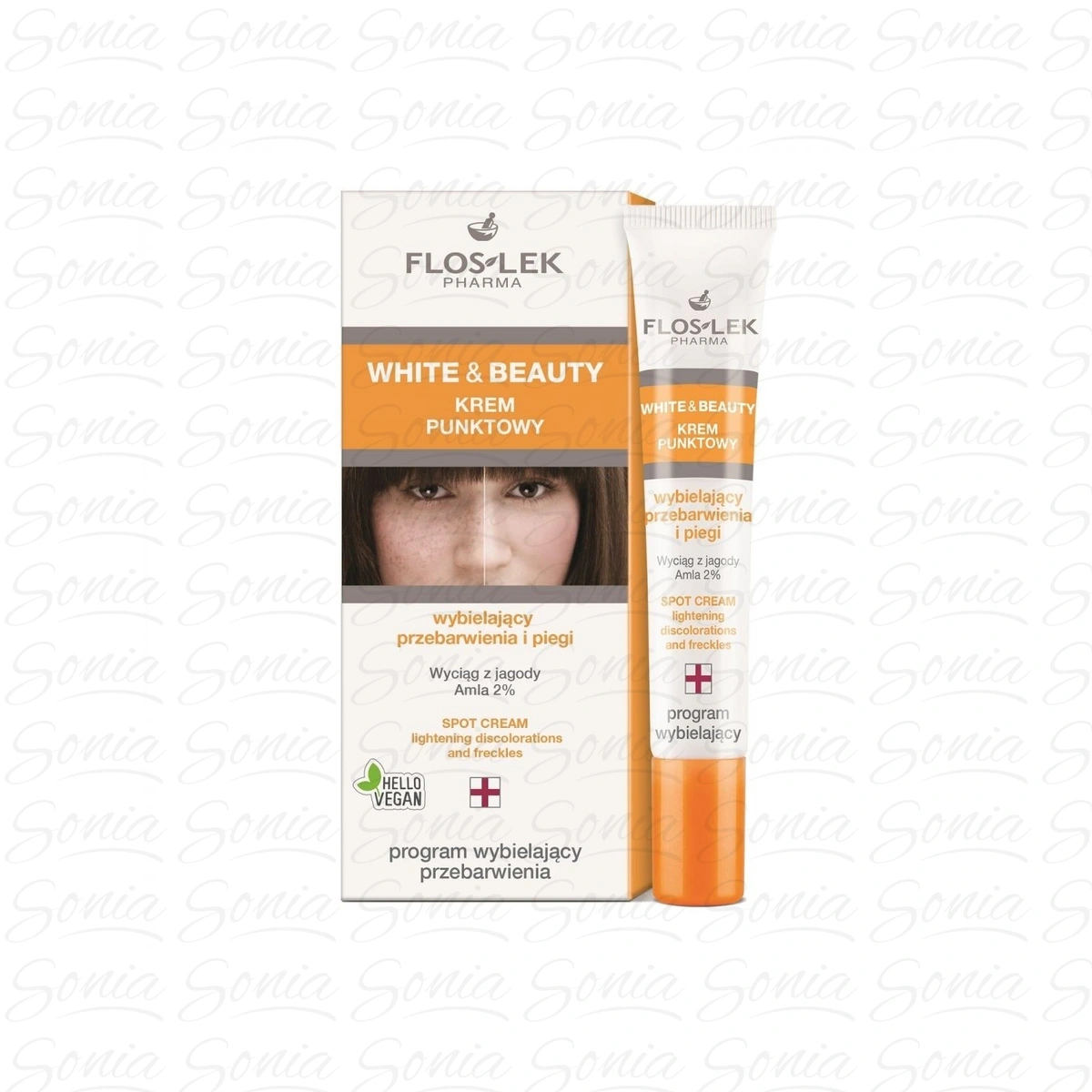 Floslek WHITE & BEAUTY® Krem punktowy wybielający przebarwienia i piegi 20 ml 5905043001814