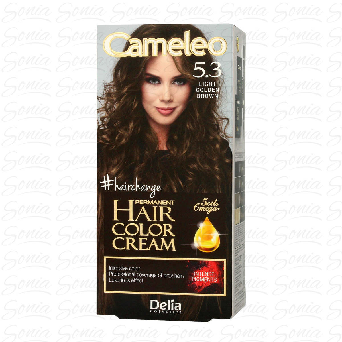 Delia Cosmetics Cameleo Farba permanentna Omega+ nr. 5.3 Light Golden Brown 5901350403082