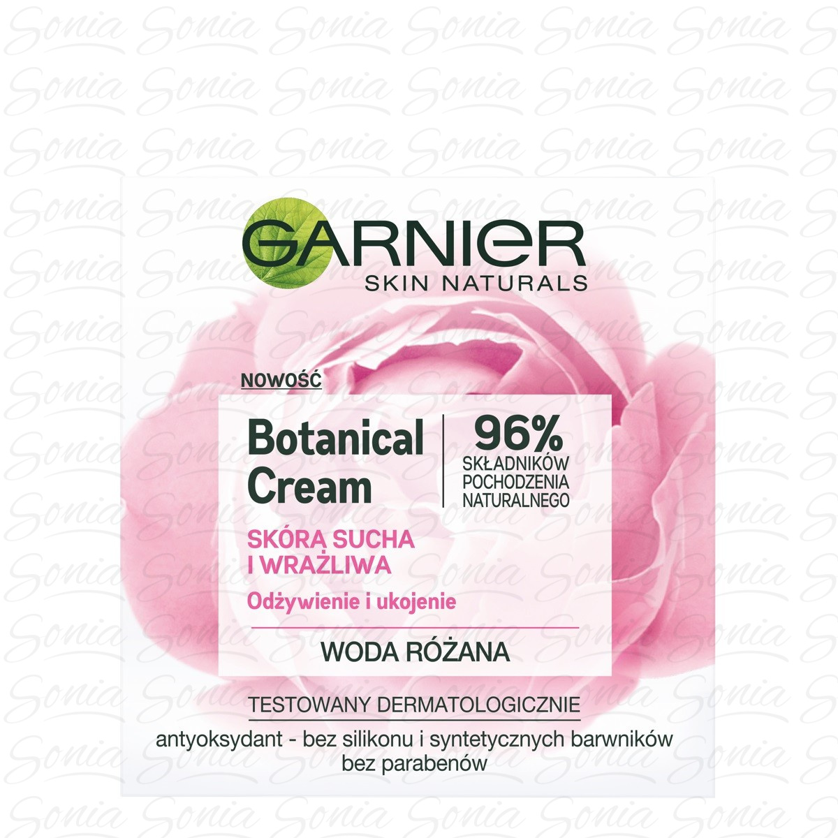 Garnier Skin Naturals Botanical Rose Water Krem odżywienie i ukojenie  50ml 3600542045544