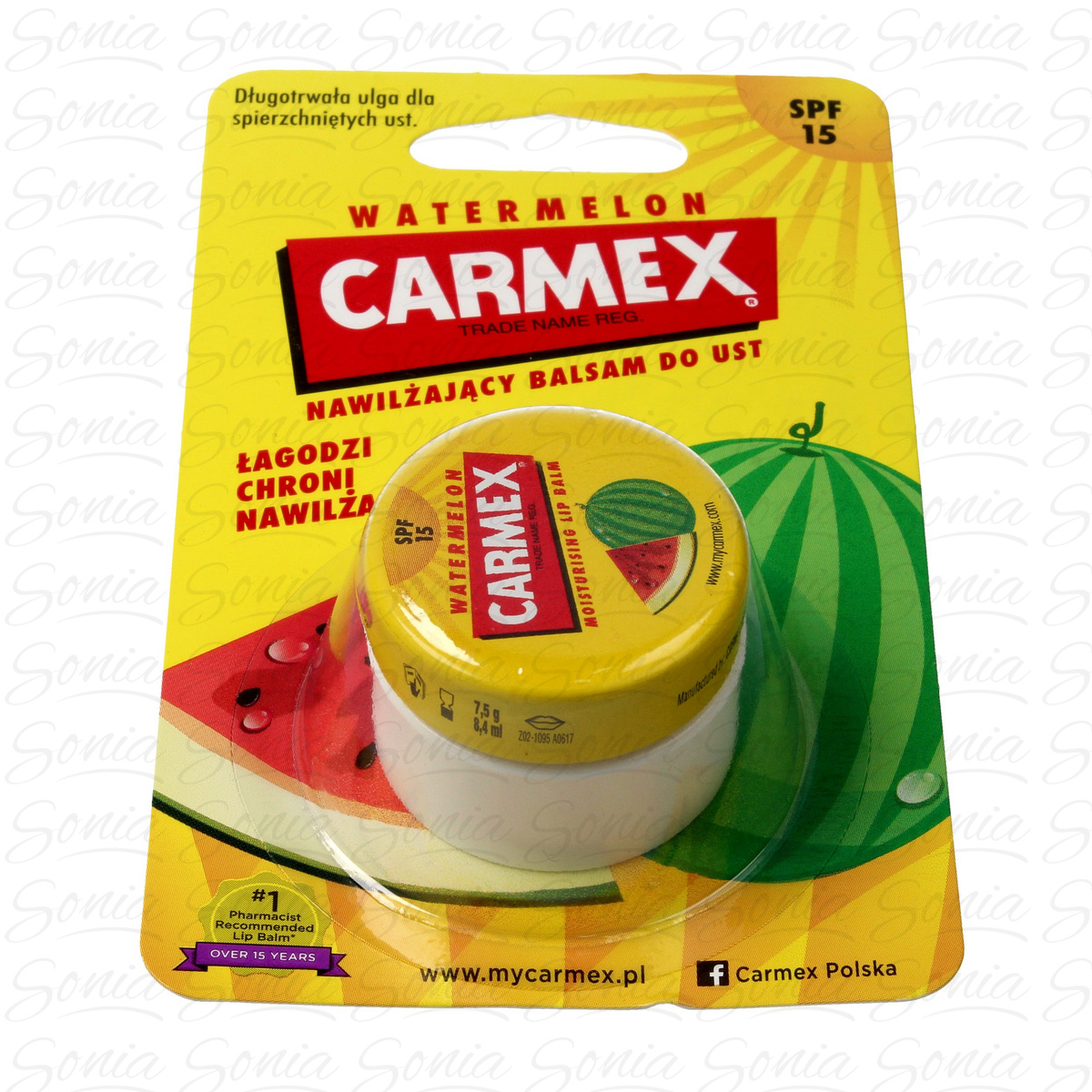 Carmex Balsam do ust nawilżający Watermelon  7.5g 083078010911